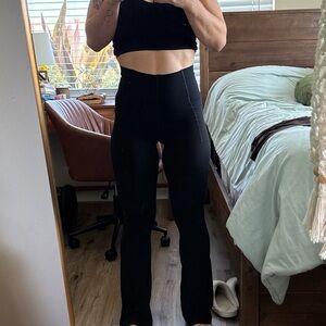 Offline Black High Waist Flare Leggings